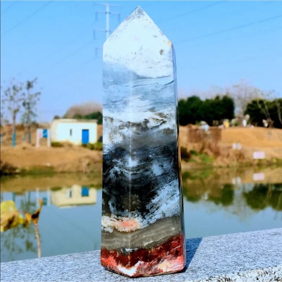 Incredible Ocean Jasper gemstone Tower - Picture 5 of 8